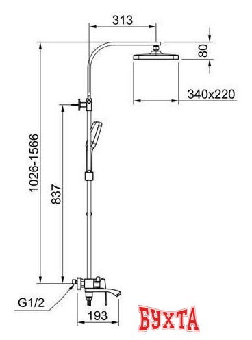 Душевая система Raglo R01.24.09 2