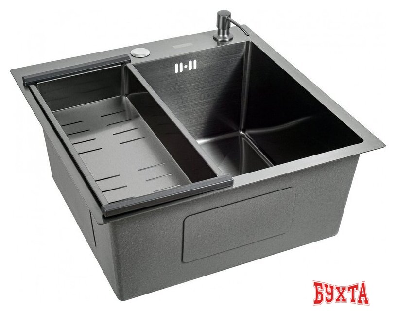 Кухонная мойка Futur FK 4548 B Eco Embossing (черный нано) 2