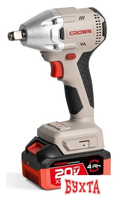 Гайковерт Crown CT22046XS-4 BMC (с 2-мя АКБ, кейс) 1
