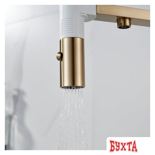 Смеситель Rose R958G (золотой сатин) 5