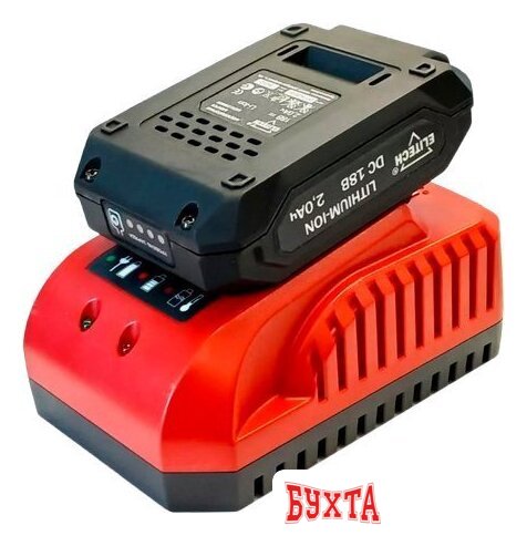 Аккумулятор с зарядным устройством ELITECH 1820.131800-A1 (18В + 18В/2 Ah)