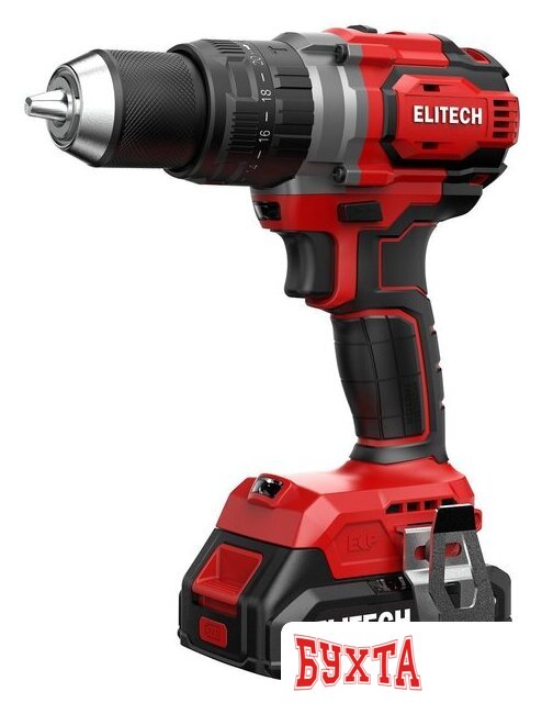 Ударная дрель-шуруповерт ELITECH ДА 20УБЛ2 E2201.047.01 (с 2-мя АКБ, кейс)