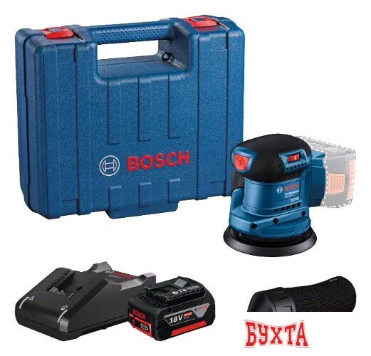 Эксцентриковая шлифмашина Bosch GEX 185-LI Professional 06013A5021 (с 1-м АКБ, кейс)