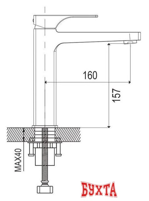 Смеситель Rose R1001 2