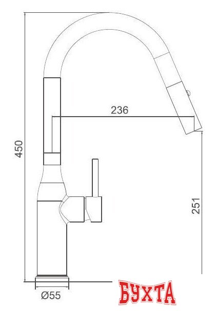 Смеситель Gappo G4398-46 4