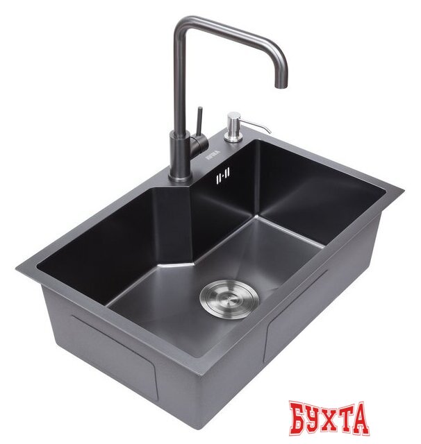Кухонная мойка Avina HM6548 S PVD (графит) 3