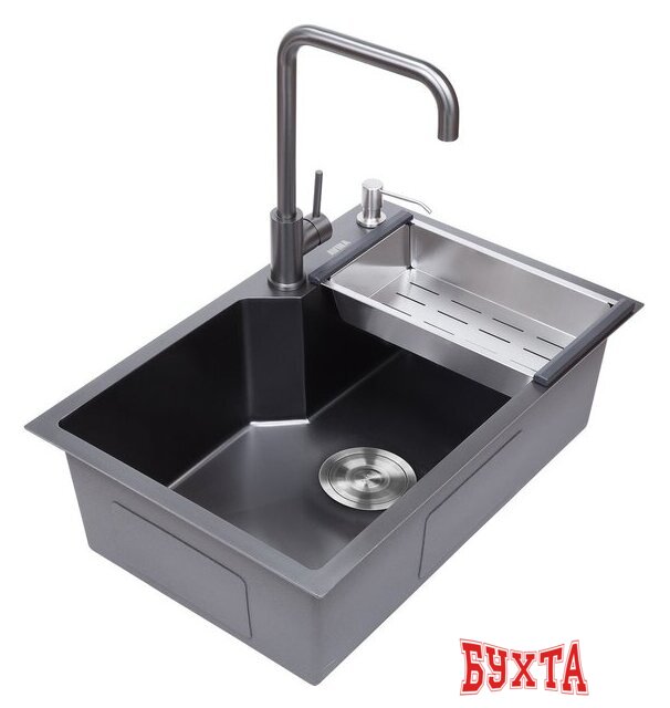 Кухонная мойка Avina HM6548 S PVD (графит) 4