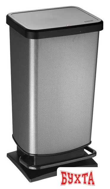 Мусорное ведро Rotho Paso 1754111006 (40 л, черный/карбон)