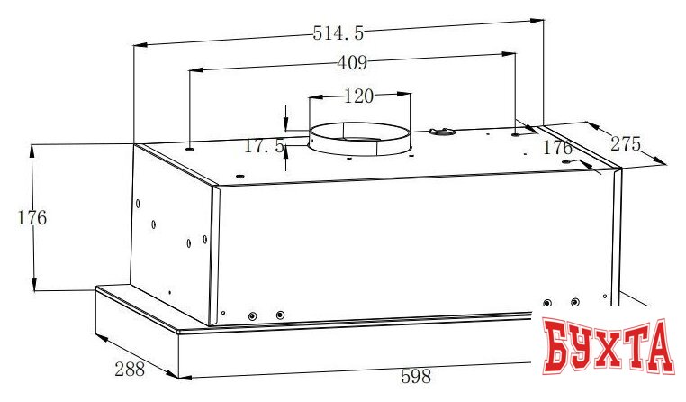 Кухонная вытяжка ZorG Platino 1030 60 S (черный) 2