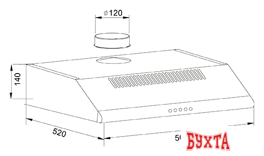 Кухонная вытяжка Making Oasis Everywhere UP-50W (F) 2