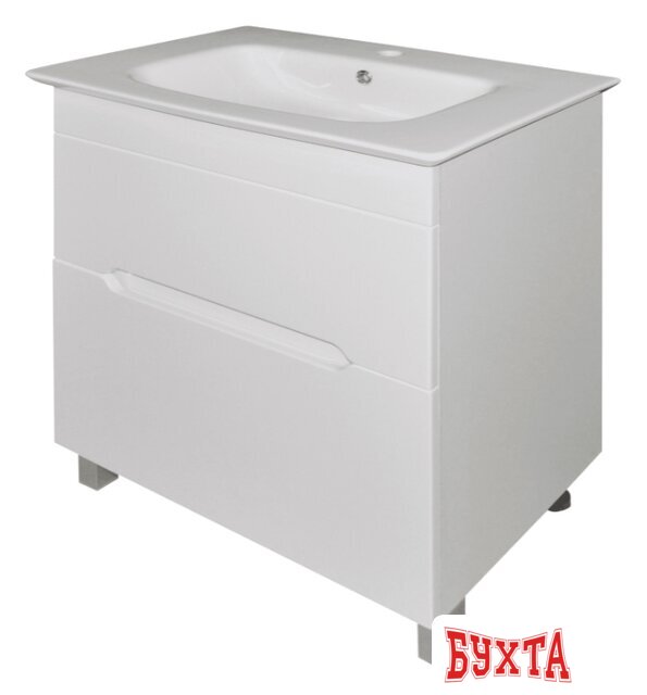 Мебель для ванных комнат Гамма Тумба Р26оФ8-У 70 с умывальником Шарп-14070 (белый/веста)