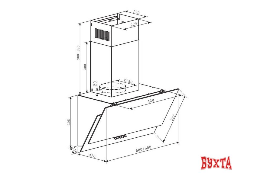 Кухонная вытяжка Making Oasis Everywhere NC-60I 2