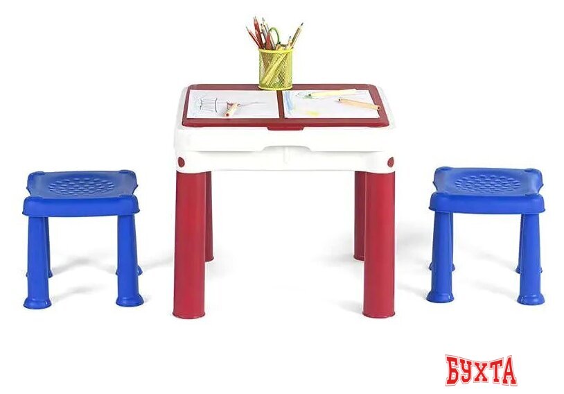 Игровой стол Keter Construction Play Table 227497 (красный/синий) 3