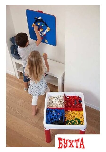 Игровой стол Keter Construction Play Table 227497 (красный/синий) 4