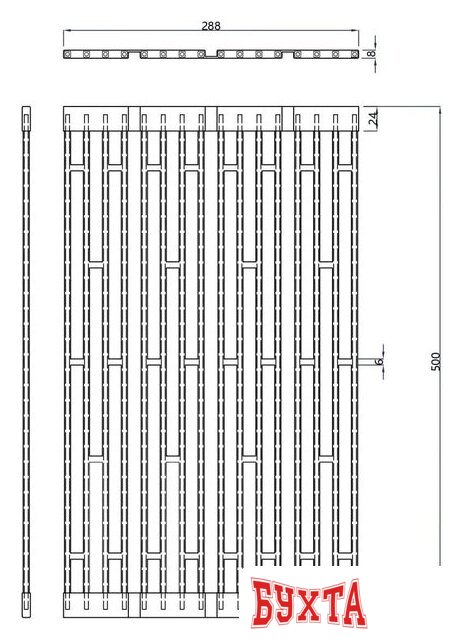 Коврик для сушки GranFest GF-1002-BL (черный) 2
