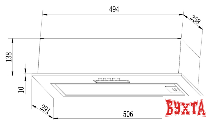 Кухонная вытяжка LEX GS Bloc Light 600 (белый) 2