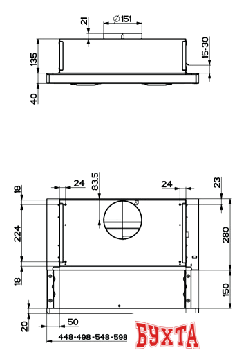 Кухонная вытяжка Faber Flox IX A45 315.0567.350 2