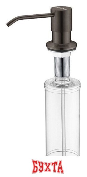 Дозатор для моющего средства Paulmark Rein D002-GM (черный/вороненая сталь)