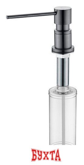 Дозатор для моющего средства Paulmark Kraft D003-GM (черный/вороненая сталь)