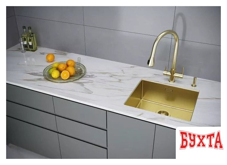 Дозатор для моющего средства Paulmark Decus D004-LG (светлое золото) 5