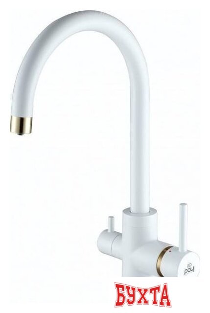 Смеситель Paulmark Essen Es213211-431BR (белый матовый бронза) 1