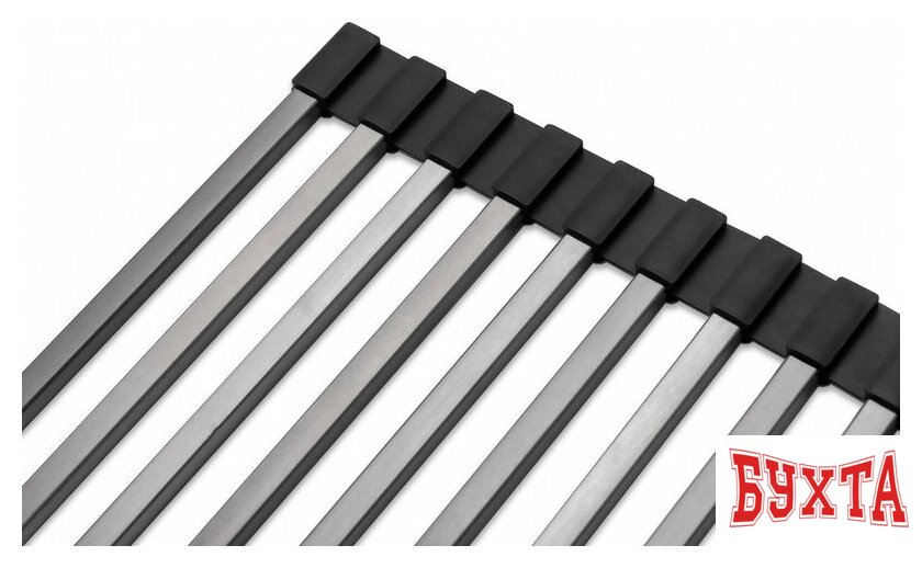 Коврик для сушки Paulmark Ролл-мат Extra R405-GM (вороненая сталь/черный) 2