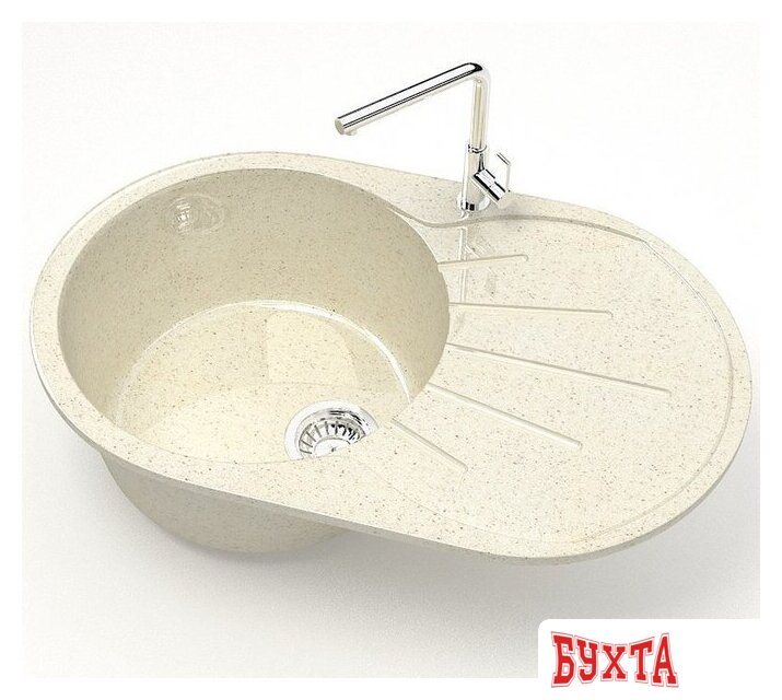 Кухонная мойка MARRBAXX Карельский камень модель 110/Q2 F110Q002 (бежевый) 2