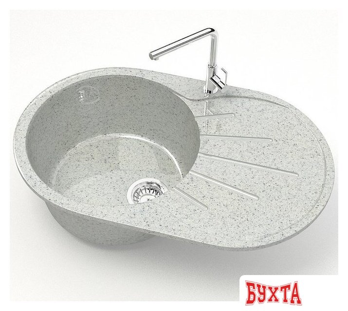 Кухонная мойка MARRBAXX Карельский камень модель 110/Q10 F110Q010 (серый/светло-серый) 2