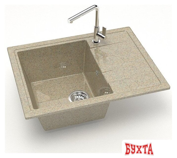 Кухонная мойка MARRBAXX Карельский камень модель 150/Q5 F150Q005 (песочный) 2