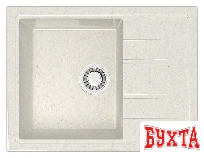 Кухонная мойка MARRBAXX Карельский камень модель 150/Q7 F150Q007 (белый/хлопок)