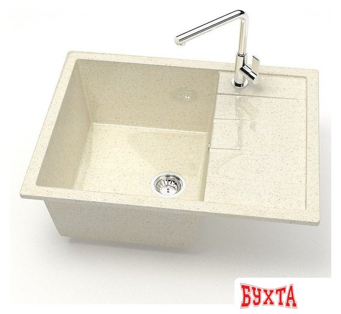 Кухонная мойка MARRBAXX Карельский камень модель 151/Q2 F151Q002 (бежевый) 2
