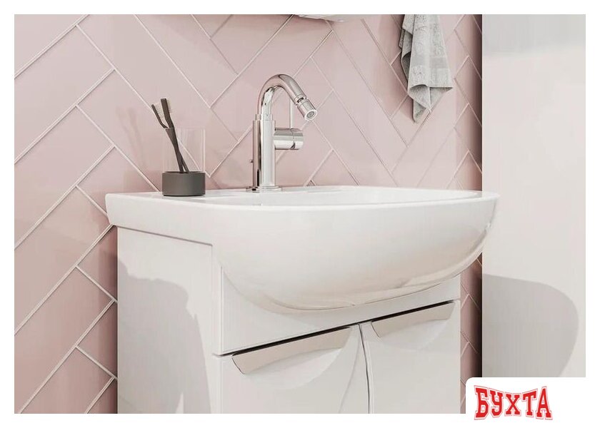 Мебель для ванных комнат Volna Тумба Adel 50.2D с умывальником Ладога 5