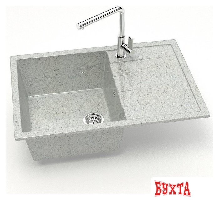 Кухонная мойка MARRBAXX Карельский камень модель 161/Q10 F161Q010 (серый/светло-серый) 2