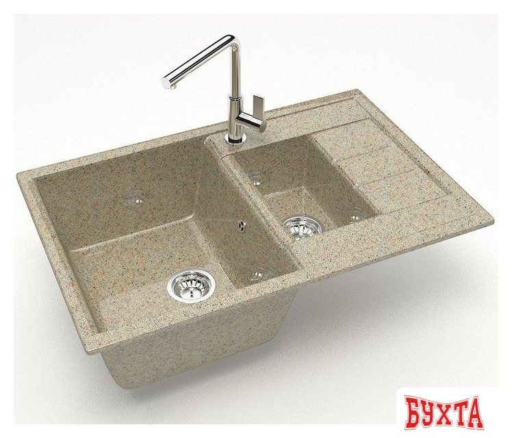 Кухонная мойка MARRBAXX Карельский камень модель 210/Q5 F210Q005 (песочный) 2