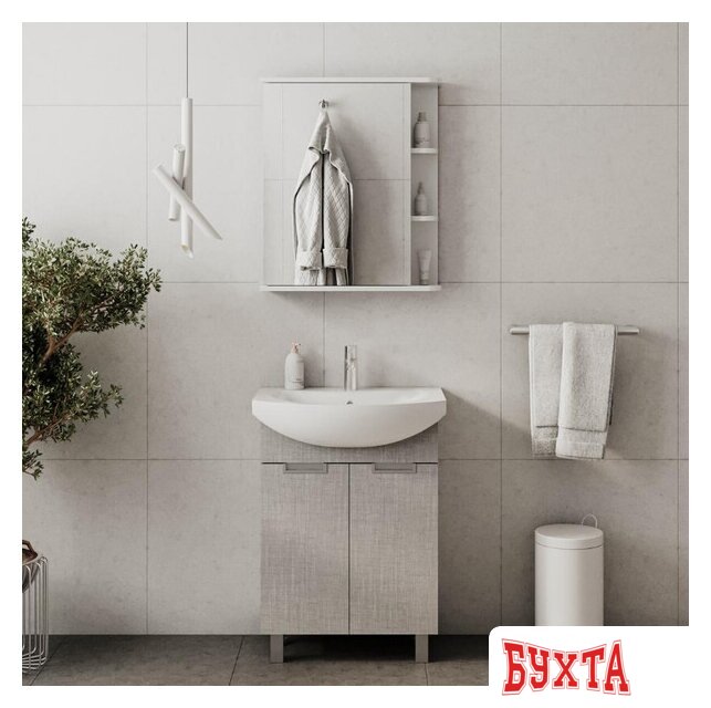 Мебель для ванных комнат Volna Тумба под умывальник Vario Sf 60.2D Балтика (напольная) 3