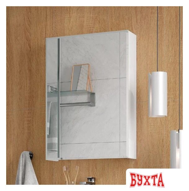 Мебель для ванных комнат Volna Шкаф с зеркалом Bruno 50 4