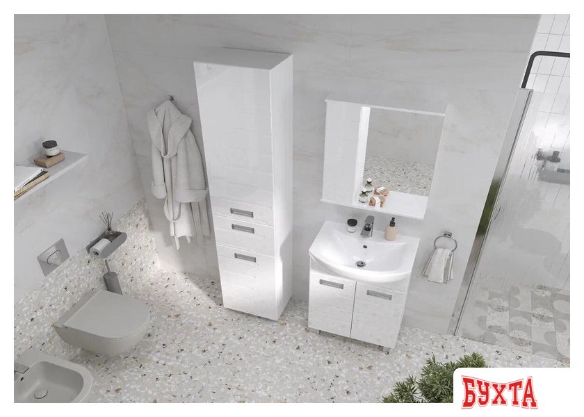 Мебель для ванных комнат Volna Шкаф с зеркалом Joli 60 L 3