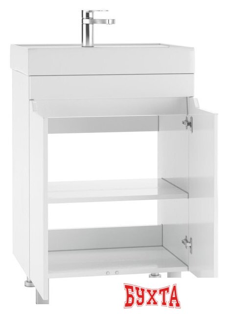 Мебель для ванных комнат Айсберг Тумба под умывальник Енисей 60 Мечта без ящика 4