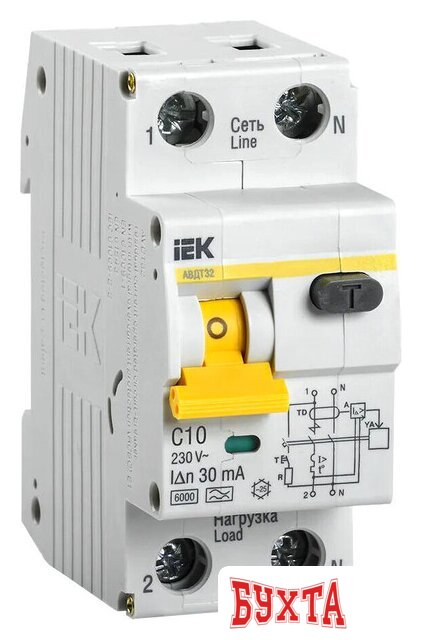 Дифференциальный автомат IEK АВДТ 32 C10 MAD22-5-010-C-30
