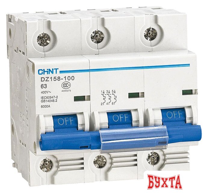 Выключатель автоматический Chint DZ158-125H 3P 63A 10kA (8-12In) 158094