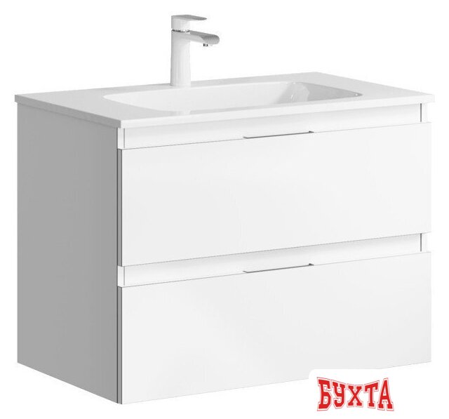 Мебель для ванных комнат Aqwella Тумба с умывальником Malaga 75 ACC0175W+Mal.75.04.D