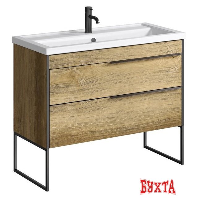 Мебель для ванных комнат Aqwella Тумба с умывальником Fargo 1010 FRG0110DB+4640021065204+FRGN440 2