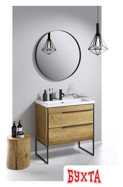 Мебель для ванных комнат Aqwella Тумба с умывальником Fargo 1010 FRG0110DB+4640021065204+FRGN440 4