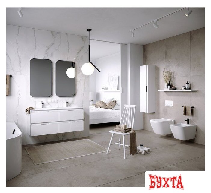 Мебель для ванных комнат Aqwella Зеркало RM 50x90 RM0205BLK (черный) 4