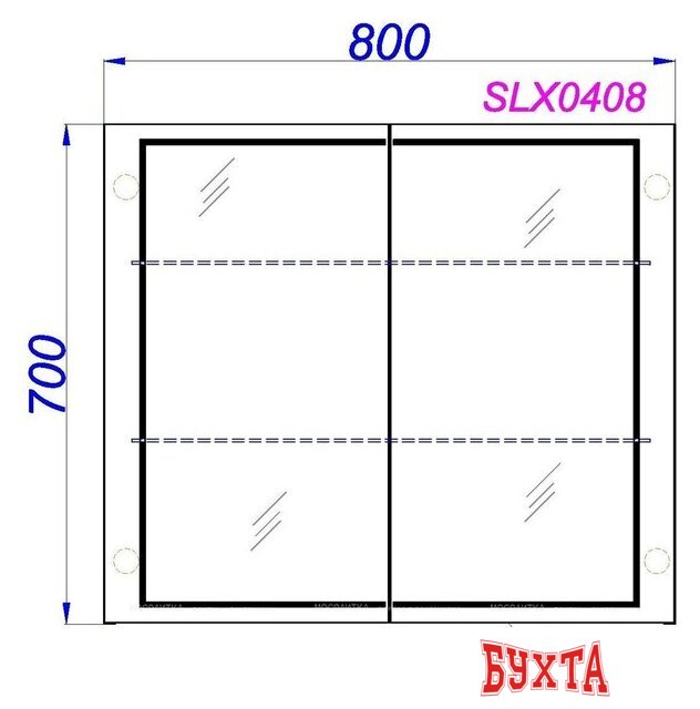 Мебель для ванных комнат Aqwella Шкаф с зеркалом Simplex SLX0408 3
