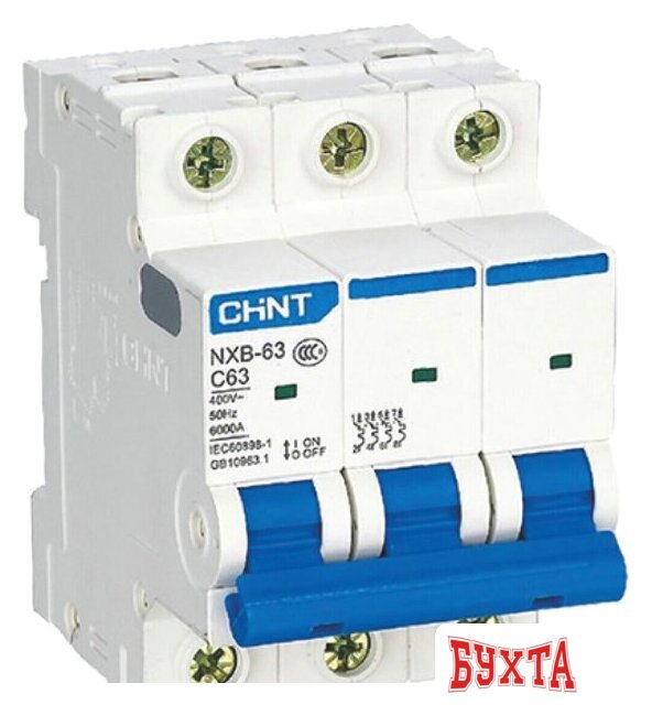Выключатель автоматический Chint NXB-63 3P 20A 6кА C 814171
