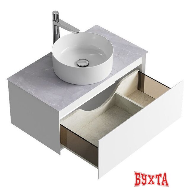 Мебель для ванных комнат Aqwella Тумба под умывальник Geometria GE01081WM+STG814X476GS 3