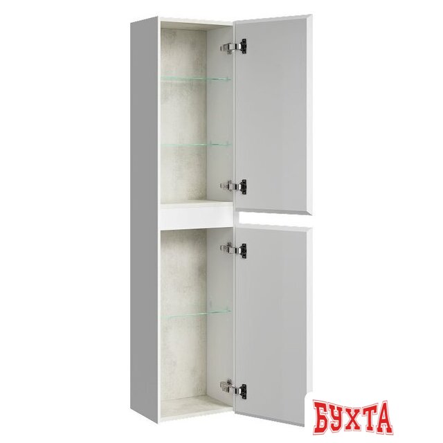 Мебель для ванных комнат Aqwella Шкаф-пенал для ванной Geometria GE0535WM (подвесной, белый) 2