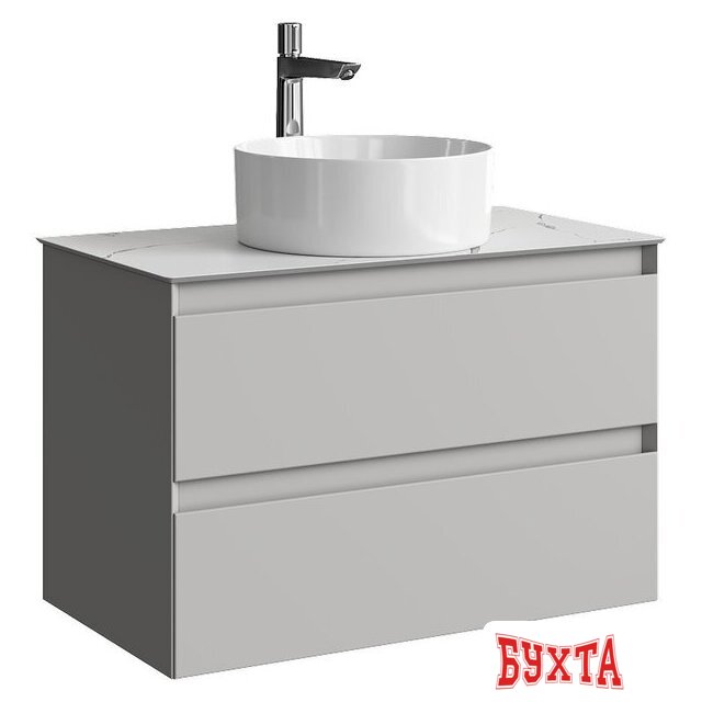 Мебель для ванных комнат Aqwella Тумба под умывальник Geometria GE01082ST+STG814X476MW