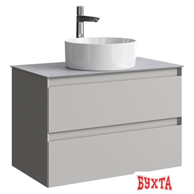 Мебель для ванных комнат Aqwella Тумба под умывальник Geometria GE01082ST+STG814X476GS